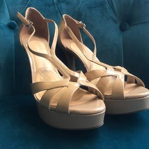 Nude platform sandal